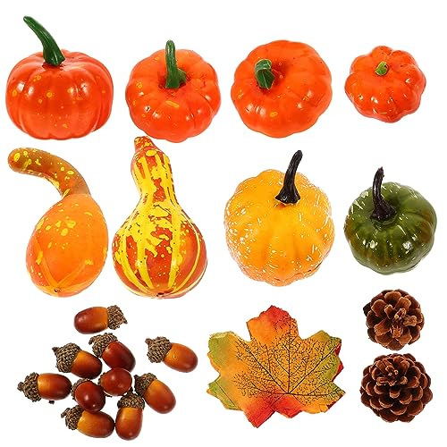 CORHAD 1 Satz herbstdeko Halloween Dekoration wohnraumdeko Halloween Decor Autumn Decor SIM künstliches Ahornblatt Partydekorationen für den Herbst Künstliche Tannenzapfen, Eicheln Schaum von CORHAD