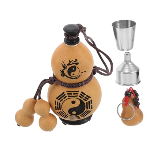 CORHAD 1 Set Chinesische Kürbis-wasserflasche, Tragbare Kürbis-wasserflasche, Traditionelle Kürbis-wasserflasche, Kürbis-wasserflasche Mit Stopfen Für Den Außenbereich von CORHAD