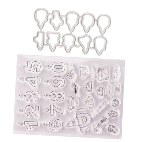 CORHAD 1 Set Silikon Stempelform Klares Album Klares Journaling Geburtstagsparty Gastgeschenk DIY Schneidschablone Klarer Stempel Blockstempel Scrapbooking Klares Alphabet von CORHAD