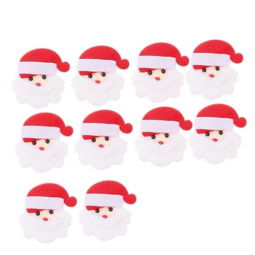 CORHAD 10 Stück Weihnachtsmann Applikationen Dekorative Stoff Patches Für DIY Nähprojekte Cartoon Motive Für Weihnachtsdekoration Kreative Bastelaccessoires Für Die Festliche Saison von CORHAD