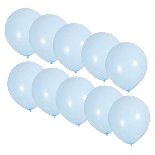 CORHAD 100 Stück Geburtstagsfeier Luftballons Party Dekorationen Dekorative Luftballons Valentinstag Luftballons Hellblaue Luftballons Hochzeitsballon Latex Luftballons von CORHAD