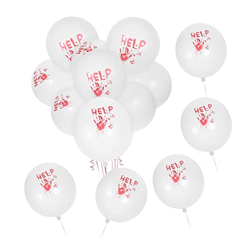 CORHAD 100st Handballon Gruselige Handabdruckballons Halloween-handabdruck-luftballons Spukhaus Ballons Halloween-partyballons Gruselige Halloween-luftballons Weiß Emulsion von CORHAD