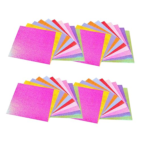 CORHAD 100st Perlen-glitter-origami Origamipapier Für Kinder Glitzerpapier Falten Kreationen Glitzerndes Kartonpapier Bunter Karton Handgeschöpftes Papier Metallic-karton Papiere Falten von CORHAD