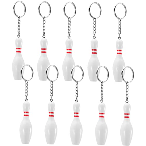 CORHAD 10pcs Simulierte Bowling -schlüsselanhänger Sport Thematische Schlüsselringe Mini Bowling -schlüsselbund -anhänger von CORHAD