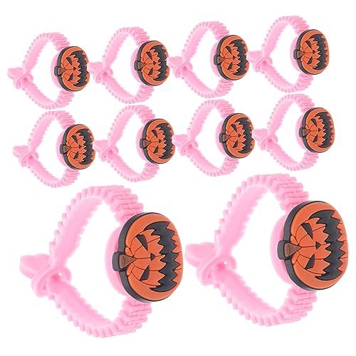 CORHAD 10st Halloween-armbänder Halloween-armband Süßes Oder Saures-armband Skelett Armband Kürbis Armband Halloween-kinder-cartoon-armband Halloween-handgelenkringe Partygeschenke Pvc von CORHAD