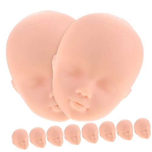 CORHAD 10st Puppenkopf Anziehen Puppendekor Babypuppe Schlüsselanhänger Mini-Spielzeug Make-up-puppenkopf Kleine Köpfe Zum Basteln Puppenteile Stofftier Puppenkopfersatz Körper Plastik von CORHAD