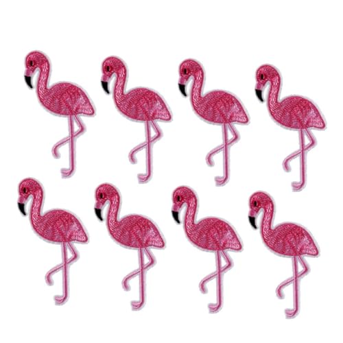 CORHAD Flamingo-stickerei-aufnäher für Röcke und Jeans Leuchtende Farben Einzigartige Flamingo-muster für Bastelprojekte 12 Stück von CORHAD