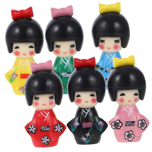 CORHAD 18 STK Kimono-Puppenschmuck orientalische Puppenstatue Japanisches Puppengeschenk Fee Kinder Puppen kinderpuppe holzbausatz Blumenkuchendekorationen japanische Puppendekoration PVC von CORHAD