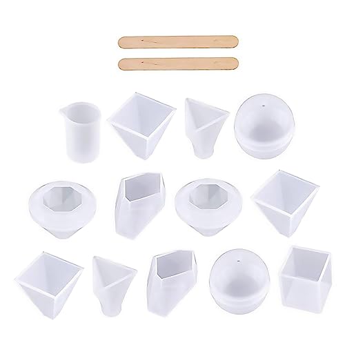 CORHAD 18 Teiliges DIY Mold Set Mit Messbechern Und Rührstäbchen Für Kreative Bastelarbeiten Ideal Zum Gießen Von Harz Schmuck Und Dekorationen von CORHAD