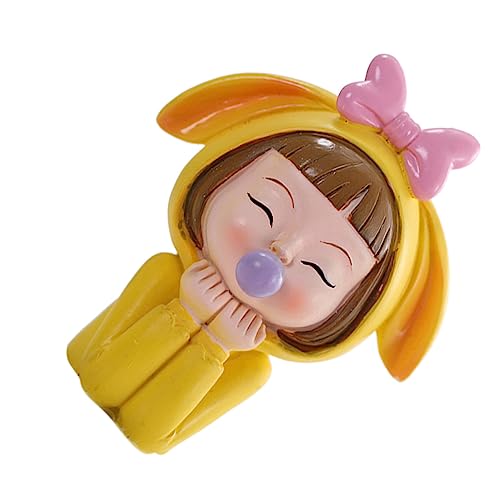 CORHAD 1stk Mädchen Puppe Dekoration Entzückender Kuchen Außendekorationen Kuchendekorationen Kleines Mädchen Miniatur Mini-prinzessin-statue Kuchen Topper Kuchen Picks Figur Harz Yellow von CORHAD