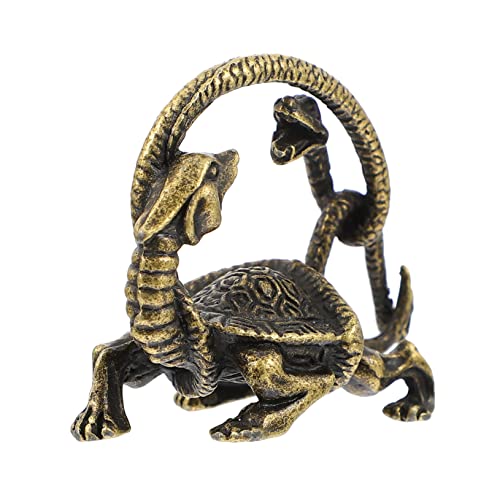 CORHAD 1stk Ornamente Feng-Shui-statuendekor Miniaturstatue Feng-Shui-schildkrötenstatue Winzige Tierfiguren Goldene Schildkrötenfigur Autodekoration Desktop-tierschmuck Legierung von CORHAD