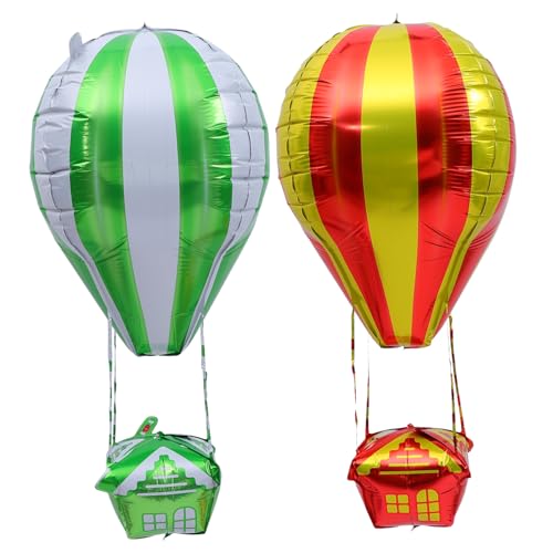 CORHAD 2 Stk Ballon Heiße Luft Fallschirm Spielzeug Schmetterling Party Dekorationen Green Aluminiumfolie von CORHAD