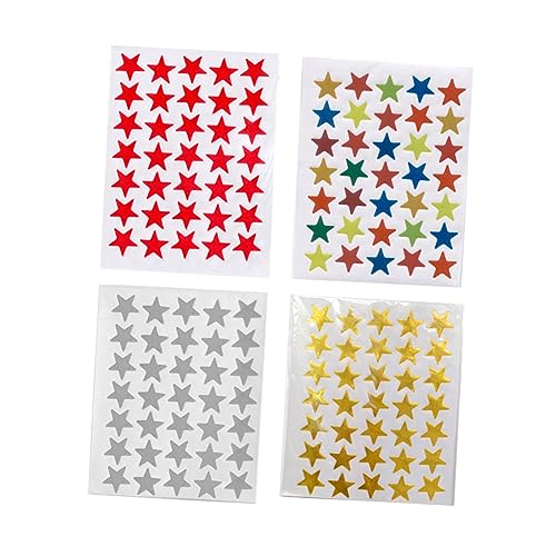 CORHAD 20 Packungen à 200 Blatt Geschenkaufkleber Für Kinder Kleine Sternaufkleber Preisaufkleber Für Kinder Lehrerpapieraufkleber Für Schüler Kinder Aufkleber Farbige Sternaufkleber Rot von CORHAD