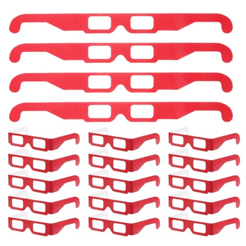 CORHAD Neon-3d-brille Für 20 Stück Weihnachts- Regenbogen Rot von CORHAD