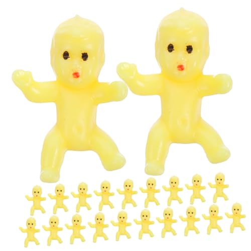 CORHAD 20St Mini- -Eiswürfel kleine Plastik Babys kleine Babypuppen kleine Mini-Plastikbabys Badespielzeug für Babys Mini-Kunststoff- - Partygeschenk Yellow von CORHAD