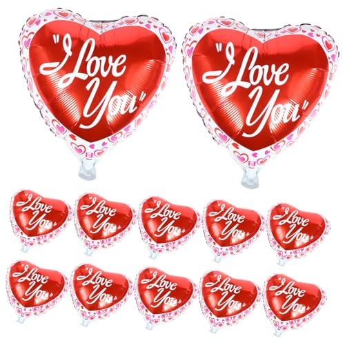 CORHAD 25 Stück Aluminiumfolien Luftballons Herzform Perfekte Dekoration Für Valentinstag Hochzeiten Partys Und Romantische Anlässe Liebevolle Party Luftballons Für von CORHAD