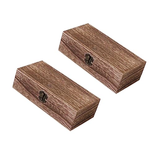 CORHAD 2Er-Box Holzkasten schmuckkästchen storage boxes aufbewahrungskorb stauboxen takı kutusu Holzbox antikes Dekor Organizer für Schmuckketten Mini-Schatztruhe Schmuck-Organizer-Fach von CORHAD