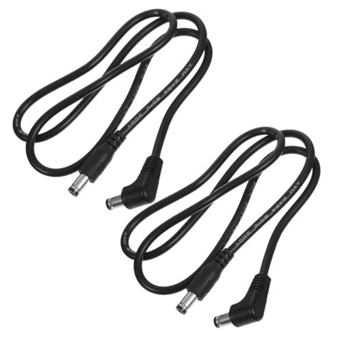 CORHAD 2St Effektor-Gleichstromversorgung Effektorkabel Patchkabel für Gitarrenpedale gitarrenzubehör Stromversorgungskabel Adapter-Netzkabel Netzkabel für Musikinstrumente PVC Black von CORHAD