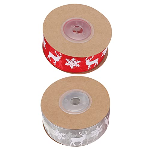 CORHAD 2St Geschenkband zum Geburtstag seidenband ribbon weihnachten dekoration christmas decoration Weihnachtsdekoration zum Aufhängen Baumband Schneeflockenbänder Mesh-Bänder Polyester von CORHAD