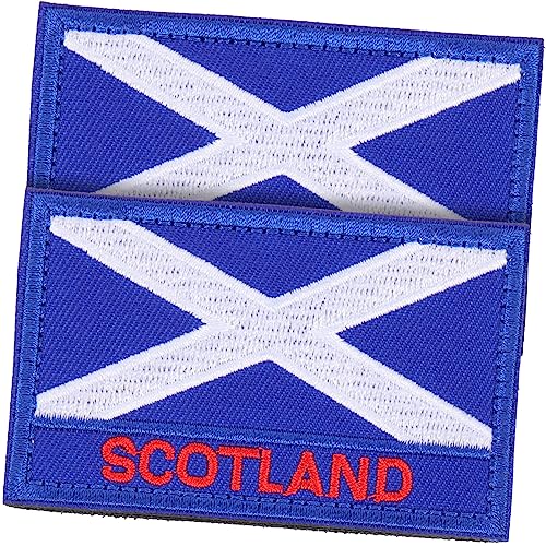 CORHAD 2St Schottischer Patch Schottland-Flagge gestickte Applikationen Länderflaggen-Patch schottische Einrichtung aufkleber Flecken Aufnäher mit schottischer Flagge Polyester von CORHAD