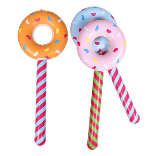 CORHAD 3er-Pack aufblasbare Donut-Lollis dekorative Ornamente für Jungen und Mädchen Party-Dekorationen PVC-Donuts von CORHAD