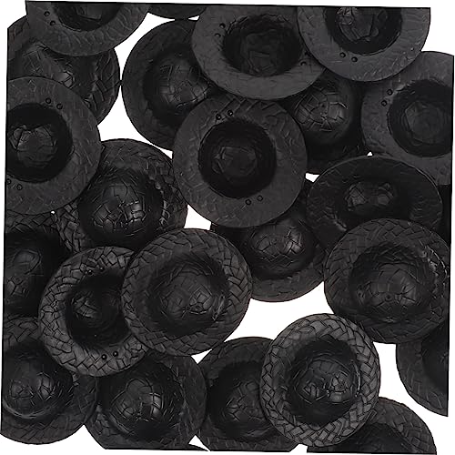 CORHAD 30st Mini-Hut Mini-zauberhüte Kleine Hüte Zum Basteln Kuchen Spielzeug Puppe Verkleiden Zubehör Mini-puppenhüte Mini-Sombrero-hüte Mini-Spielzeug Miniaturhüte Basteln Plastik Black von CORHAD