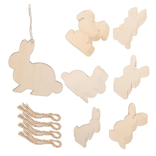 CORHAD 36pcs Dekorative Hasenausschnitt Kinder Unvollendete Handwerk DIY Graffiti Holzscheiben von CORHAD