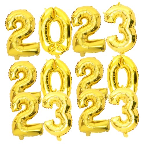 CORHAD 3er Set Folienballons 2023 Luftballons Zur Neujahrsfeier Partydekoration Für Silvester Und Neujahrsevents Große Zahlenballons Perfekt Für Feiern Und von CORHAD