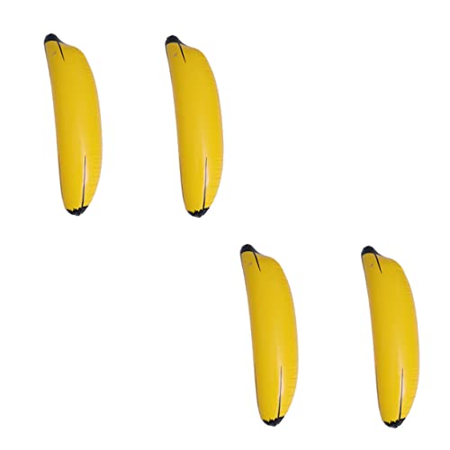 CORHAD 4 Stück Aufblasbare Banane Bananen in Die Jagen Banane Aufblasen Hawaiianische Aufblasbare Kulisse Schlauchboote Lustiger Poolschwimmer Dekor Spielzeug Aufblasbare Nahrung Pvc von CORHAD