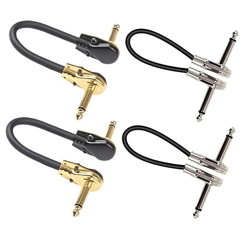 CORHAD 4 Stück Professionelle Gitarren Effektor Patchkabel Stecker Flexible änge Ideal Für E Gitarre Und Pedale Hochwertiges Zubehör Für Musiker Und Technikliebhaber von CORHAD