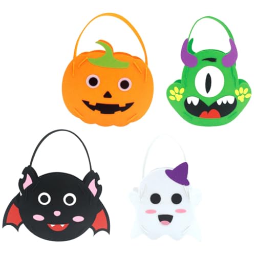 CORHAD 4 Stück Süßigkeitentasche Tasche Für Halloween-süßigkeiten Partyzubehör Verpackungsbeutel Halloween-süßigkeitstüten Halloween-party-goodie-bags Weihnachtsgeschenktüten Vlies von CORHAD