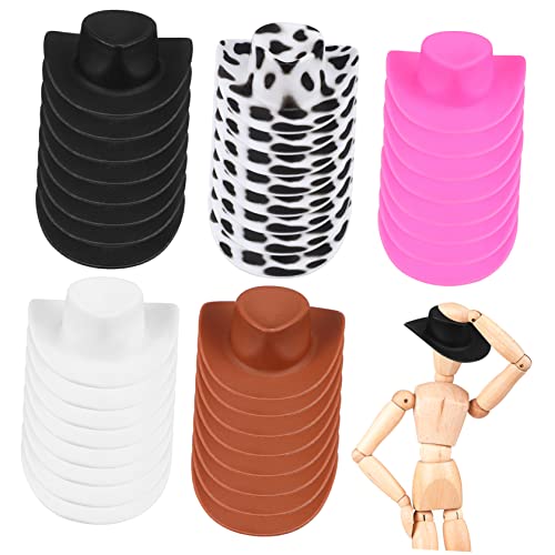 CORHAD 40 STK Puppe dekorativer Hut Mini-Cowboyhüte für Flaschen Mini-Hut Puppenhüte Mini-Cowboyhüte für Partys doll Accessories puppenhauszubehör Partykleid Hüte kleine Hüte Plastik von CORHAD