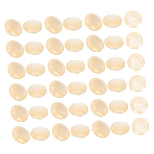 CORHAD 40st Knöpfe Nähen Bling Dekor Handgefertigte Knöpfe Kleiderknopf Knöpfe Für Hochzeitskleider Tasten Schnallen Nähen Knopf Für Diy-kleidung Jeansknopf Runde Nähknöpfe Beige Plastik von CORHAD