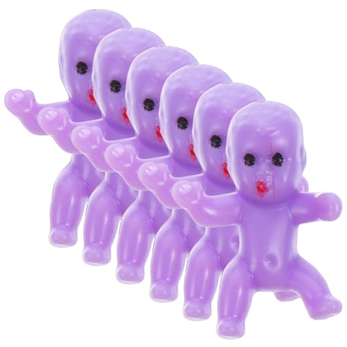 CORHAD 50 Stück Dekorationen Für Die Babyparty Neugeborenes Badespielzeug Liebenswert Puppe Kleine Spielzeuge Für Die Babyparty Kleine Babyfiguren Eiswürfel Babys Mini Violett Plastik von CORHAD