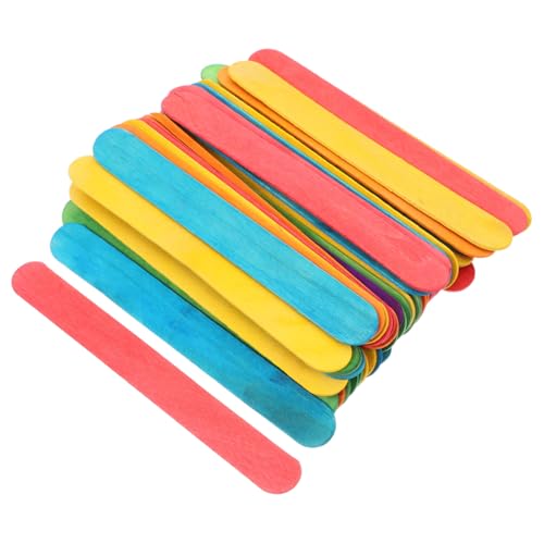 CORHAD 50 Stück Große Bunte Holz Eisstiele zum Basteln Robuste Bastelhölzer für DIY Projekte Farbige Craft Sticks aus Holz für Schule und Zuhause CORHAD 50 Stück Große Bunte Holz Eisstiele zum Basteln Robuste Bastelhölzer für DIY Projekte Farbige Craft Sticks aus Holz für Schule und Zuhause von CORHAD