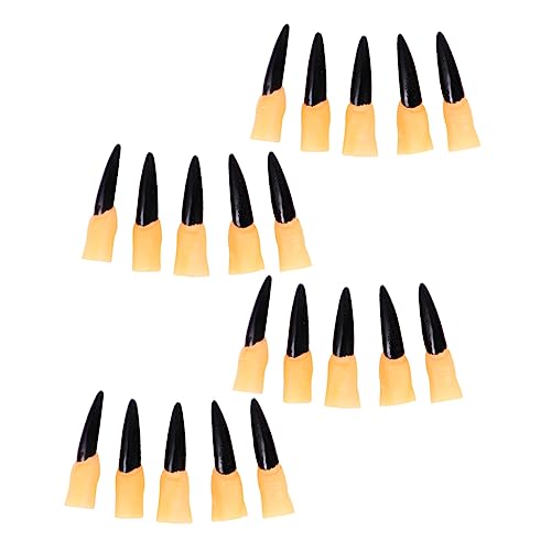 CORHAD 50 Stück Halloween Finger betten halloween schminke halloween make up Fingernägel der Horror-Vampir-Fingernägel falsche Fingernägel Halloween-Fingerabdeckungen Hexennägel von CORHAD