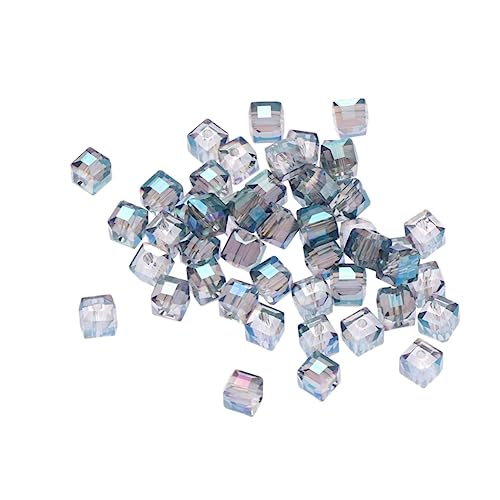 CORHAD 50 Stück Schmuckzubehör Perlen beads for bracelets kristallperlen Schmuckdesign Schmuckwerkstatt beads for jewellery bunte Perlenkette Lose Perlenkette quadratische Perlen von CORHAD