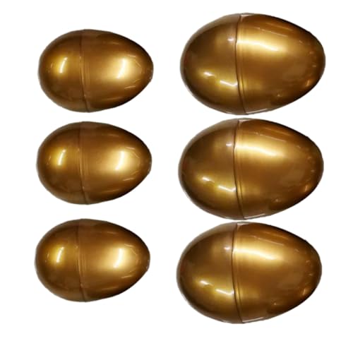 CORHAD 6St Osterspielzeug kinder ostereier fillable easter eggs Goldene Geschenkideen Spielzeug für die Ostereiersuche Eierdekorationen spielzeuge goldene Eier Plastikeier neu p von CORHAD