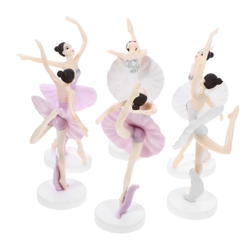 CORHAD 6St Tanz Ballett Mädchen birthday cake decoration cake decorating set Mädchenspielzeug Tischdekoration Hochzeitsdekorationen geburtstag backen dekor Ballerina-Tortenaufsatz Plastik von CORHAD