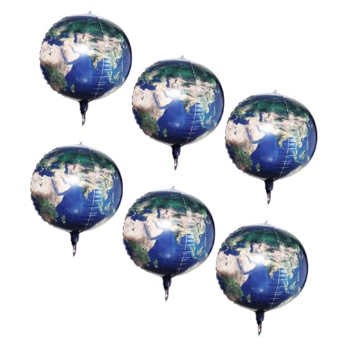 CORHAD 6pcs Erde Themenballons Aluminium Filmballons Interessante Luftballons Dekoration von CORHAD