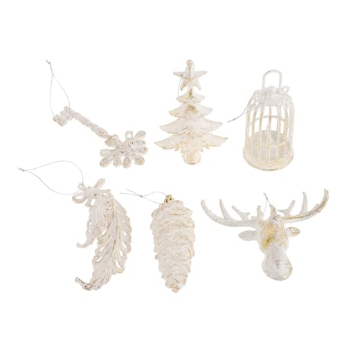 CORHAD 6st Weihnachtsdekoration Weihnachtsbaumschmuck Christbaumschmuck Dekorationen Weihnachtsbaum-anhänger Thanksgiving-Ornamente Bruchsichere Ornamente Christbaumspitzen Plastik von CORHAD