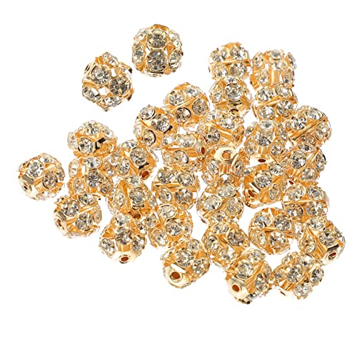 CORHAD 90St Bohrkugelabstandshalter Glasperlen aus Strass Perlen für DIY Abstandshalter Tonperlen Edelsteinperlen armbandperlen beads for bracelets perlen perlen Halskette Perlen Kupfer von CORHAD