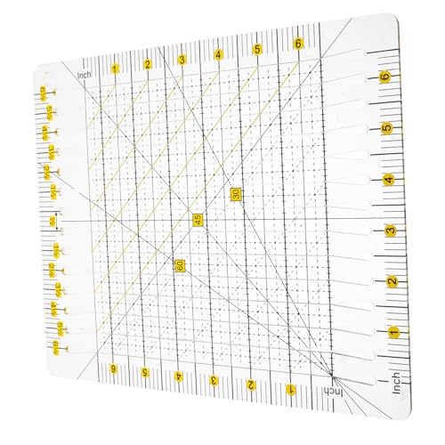 CORHAD Charmantes Form-schnittlineal, Transparenter Kunststoff, Genaue, Schwarze Gitterlinie, Multifunktions-schnittlineal, Quilt-lineale Und Vorlagen Zum Nähen von CORHAD