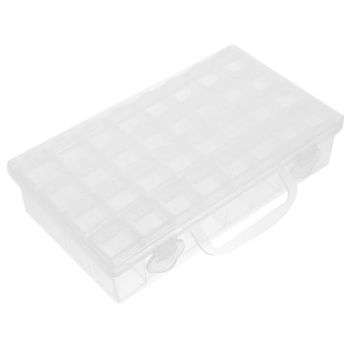 CORHAD Großer Aufbewahrungsbehälter Für Lose Perlen 32 Fächer Organizer Box Mit Deckel Ideal Für Schmuck Bastelbedarf Und Diamantmalerei Transparente Kunststoffbox Mit Aufklebern von CORHAD