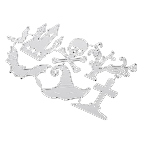 CORHAD Halloween gestanzt Halloween-Papierhandwerk stirbt Stanzformen für zu Hause halloween theme halloween dekoration Formen für Fotoalben Prägewerkzeug zur Papierherstellung Silver von CORHAD