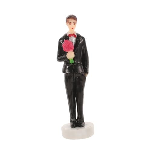 CORHAD Kasten Spieluhr Drehende Puppe Diy-puppe Basteln Indoor-figur Cartoon-figur Liebespaar Figur Cartoon-puppe Heimdekoration Hochzeit Diy Dekor Desktop-diy-dekor Black Harz von CORHAD