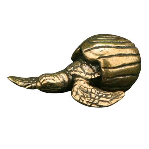 CORHAD Schildkrötenverzierung aus Messing Tischdekoration Miniaturen Retro Schildkröte Ornament Messing Landschaftsdekoration Bürodekoration Schildkrötenskulptur Schildkröte Miniatur von CORHAD