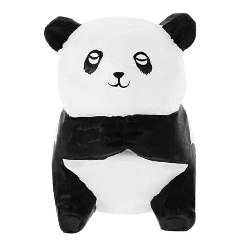 CORHAD Schnitzereien Aus Holz Schnitzen Von Panda-Ornamenten Desktop-Panda-dekore Niedliche Panda-Ornamente Panda- Panda-verzierung Panda-Desktop-Ornament Holzfigur Hölzern Black von CORHAD