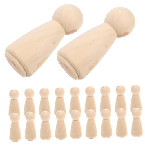 CORHAD Unbemalte Puppen DIY Peg Dolls Für Kreative Bastelprojekte Holzfiguren Zum Malen Und Gestalten Ideale Deko Für Zuhause Und Handwerk von CORHAD