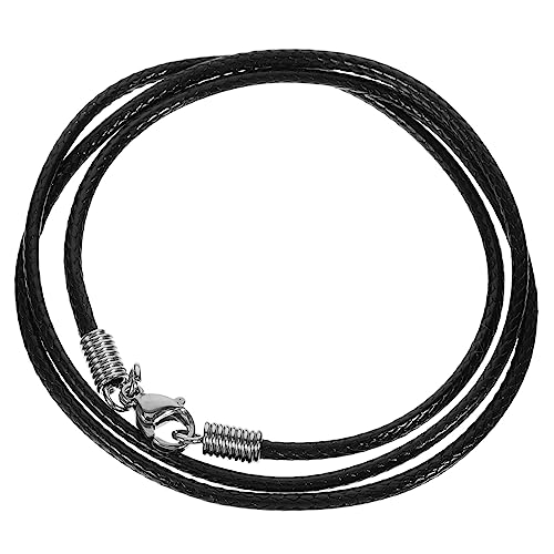 CORHAD schwarze Halskettenschnüre bracelet handschelle svarowksy halskette armbandage ledergurt Kit zur Herstellung von Armbändern schwarze Kordel Bulk-Halsketten Halskette Schnur Metall von CORHAD